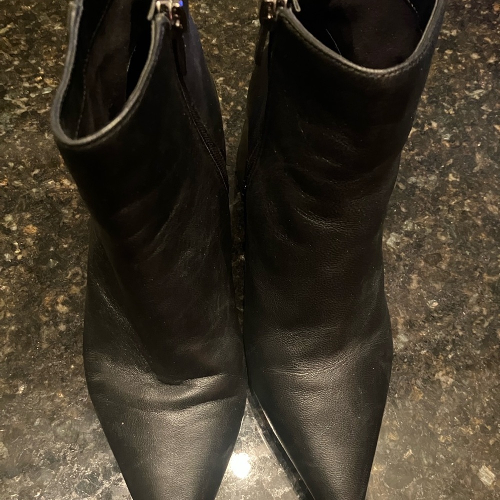 Vince Camuto Black Leather Heeled Boots